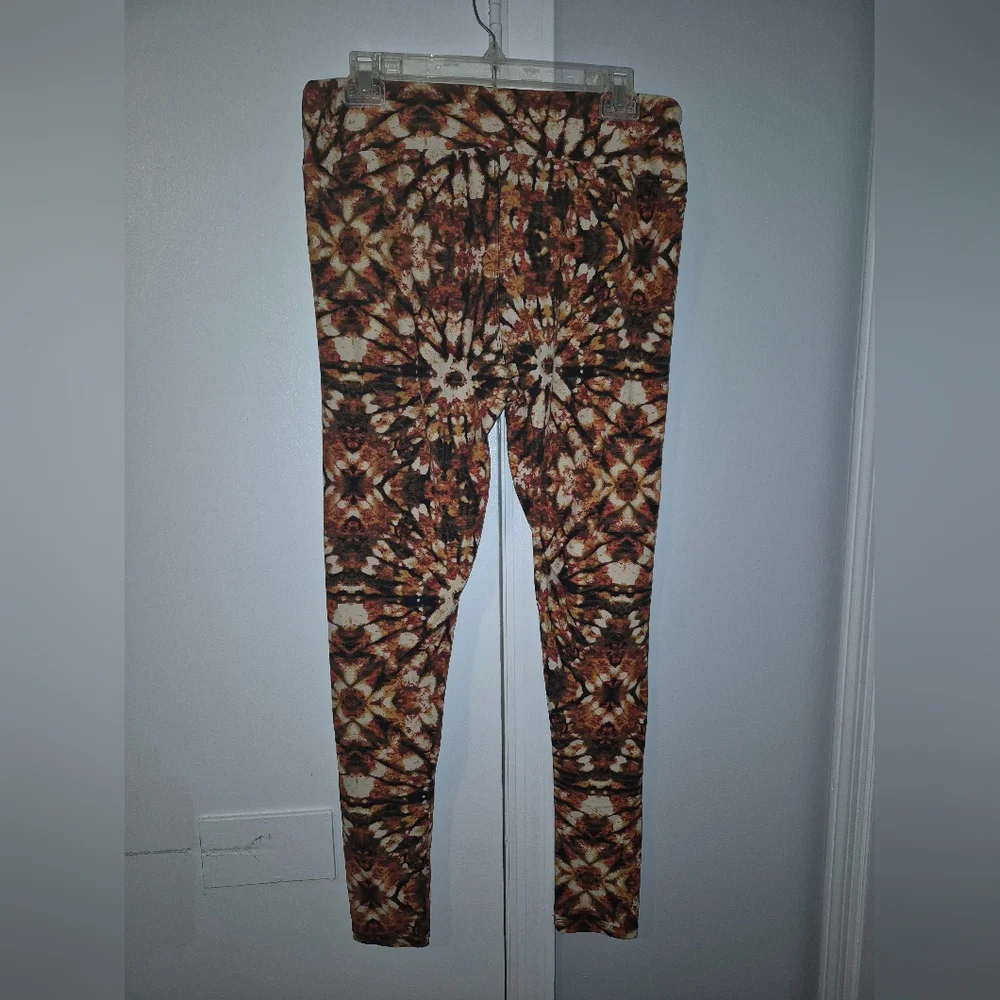 LuLaRoe TC Autumn Hues Tye Dye Leggings - Picture 5 of 5